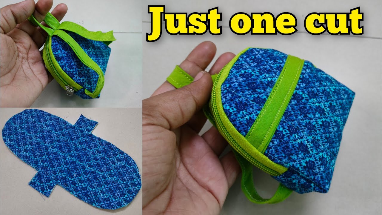 DIY Mini  backpack 🎒 Coin pouch making at home | Cute Zipper pouch cutting and stitching/ bag making