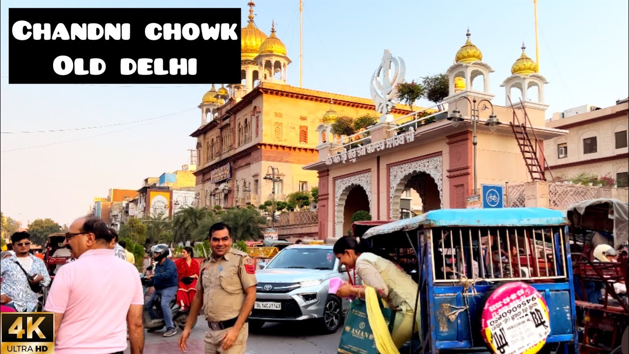 Walking And Exploring- Chandni Chowk Old Delhi India 🇮🇳 4K HDR Video Chandni Chowk Walking Tour