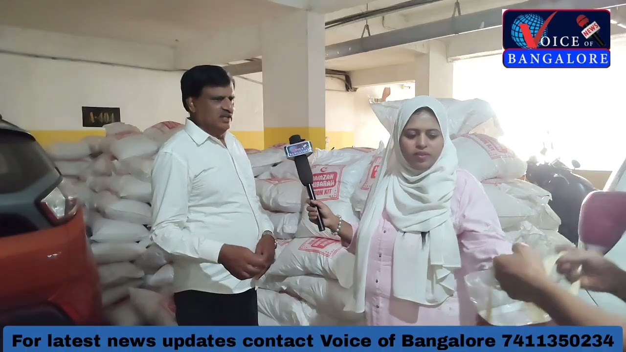 Syed Mubarak@Mateen distributes ration kits to needy people in Bengaluru 