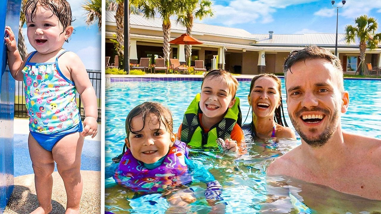 FAMÍLIA BRANCOALA NA PISCINA DA ESPANHA E ESTADOS UNIDOS