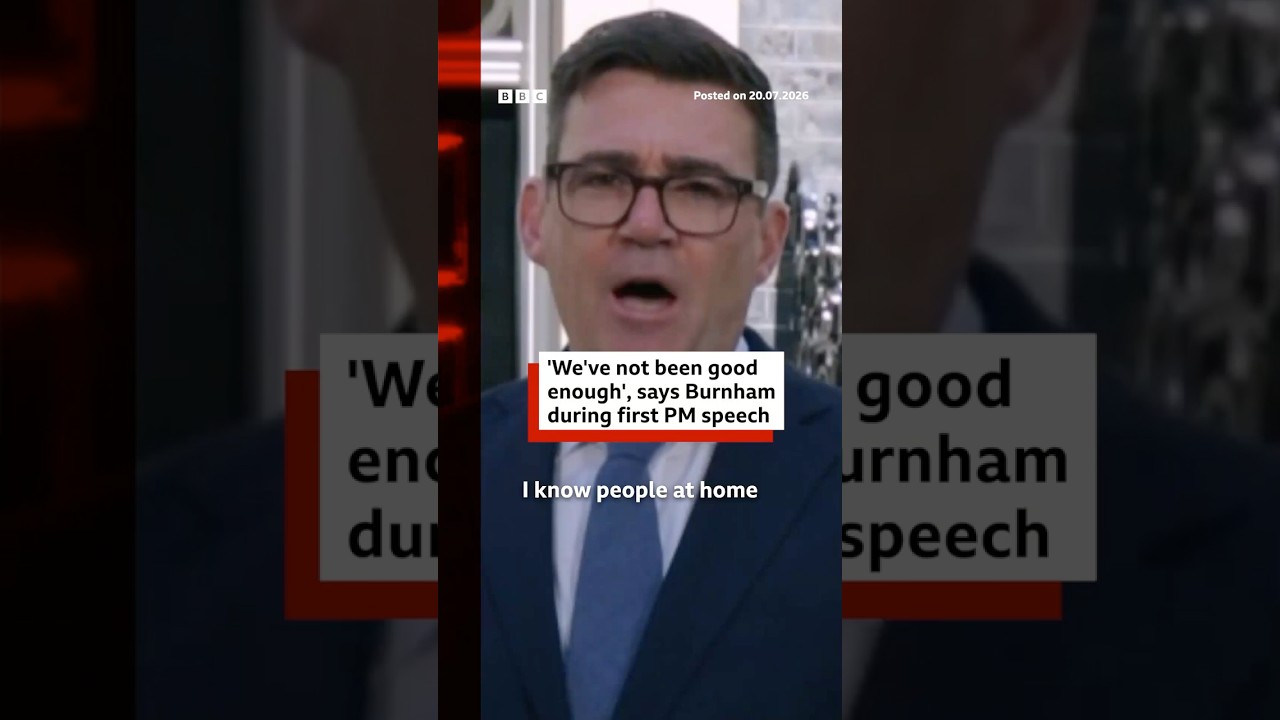 'We need to be better,' Andy Burnham says in first speech as UK PM. #BBCNews