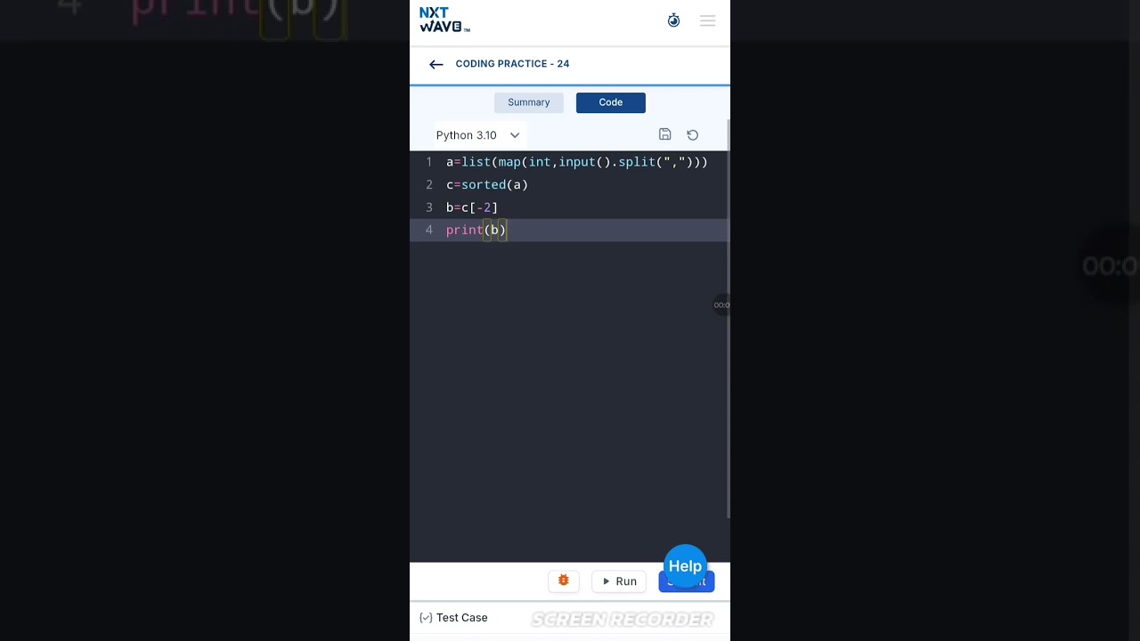 Second Largest Number in the List using python Nxtwave CCBP #coding #nxtwaveccbp4 #python #codingbat