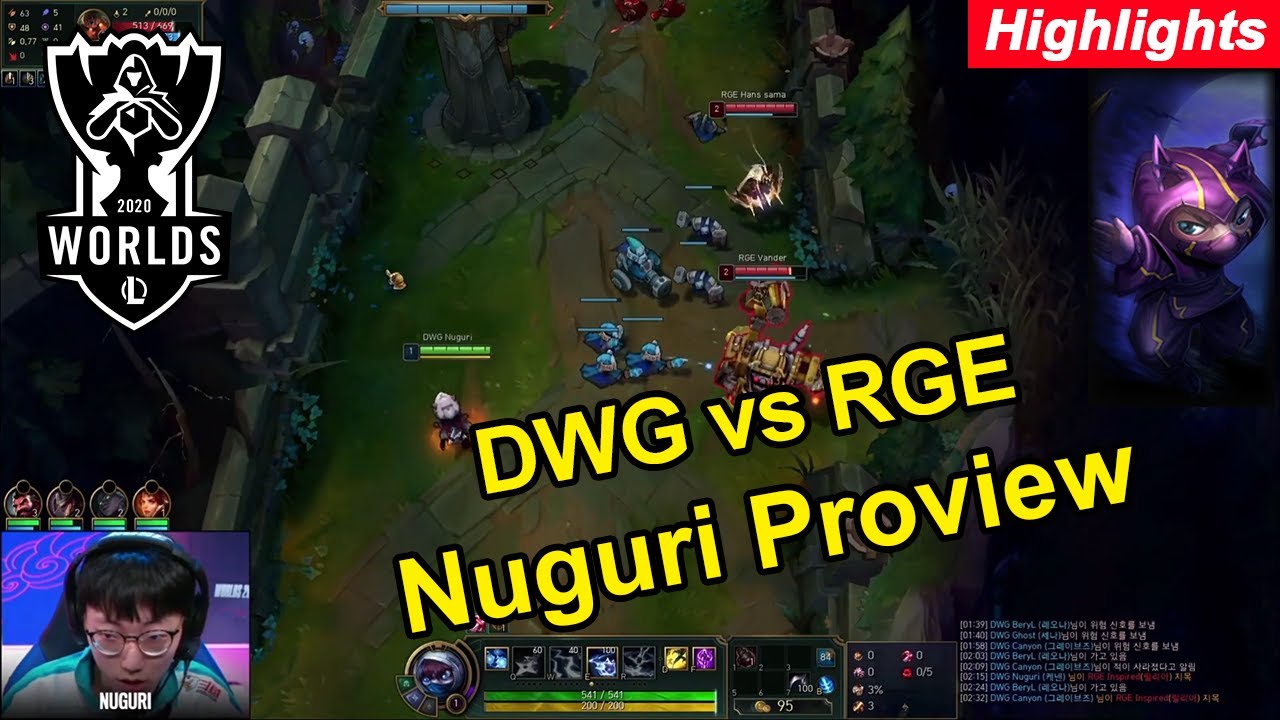 [Proview] Nuguri Kennen | DWG vs RGE - Worlds 2020 Group Day 6 | 너구리개인화면 - 2020월드 챔피언십