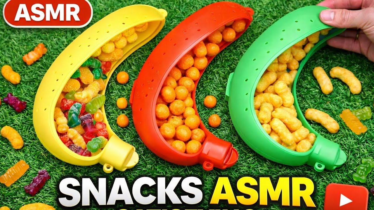 Hidden Snacks in Banana 🍌 ASMR Surprise Unboxing @cartunes-t6c 