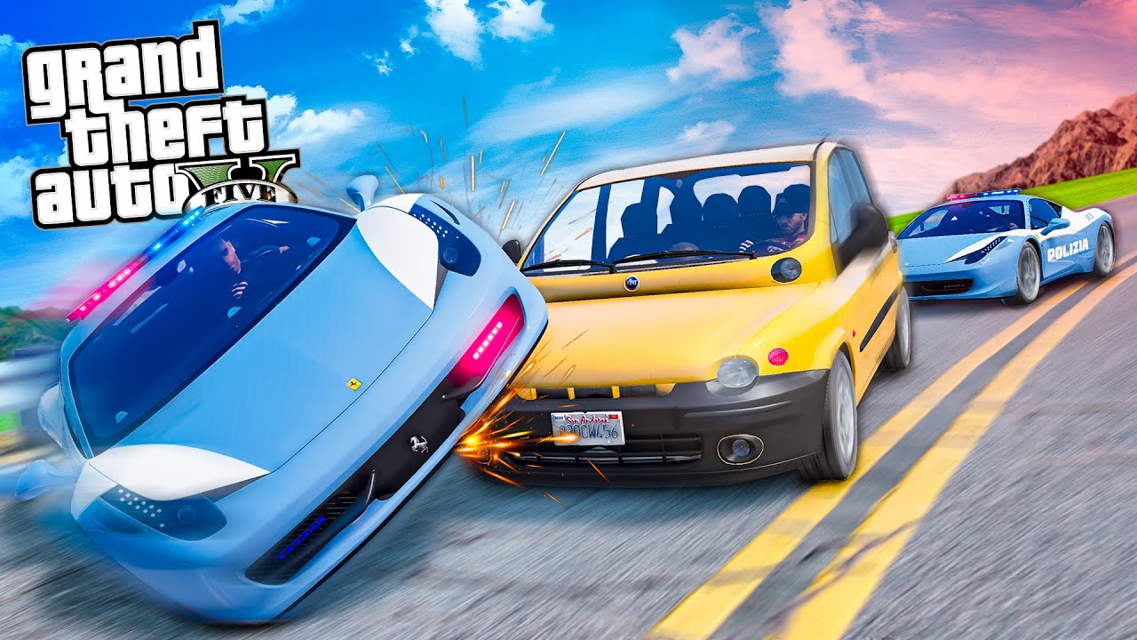 SCAPPO dalla POLIZIA con le FIAT RUBATE di LOS SANTOS su GTA 5! 🏎