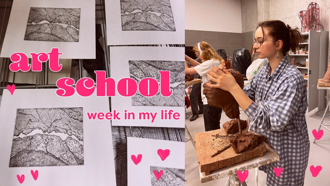 ART SCHOOL weekly vlog | animation, sculpture, printmaking