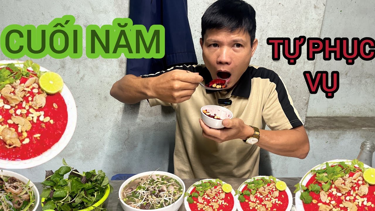 Cuối năm Thưởng thức tiết canh Bún lòng tại quán Ông Truyền - ngồi lì cả buổi sáng 