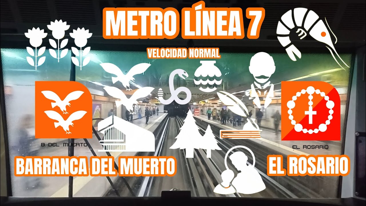 Recorriendo Metro linea 7: Barranca del muerto - El rosario (normal)