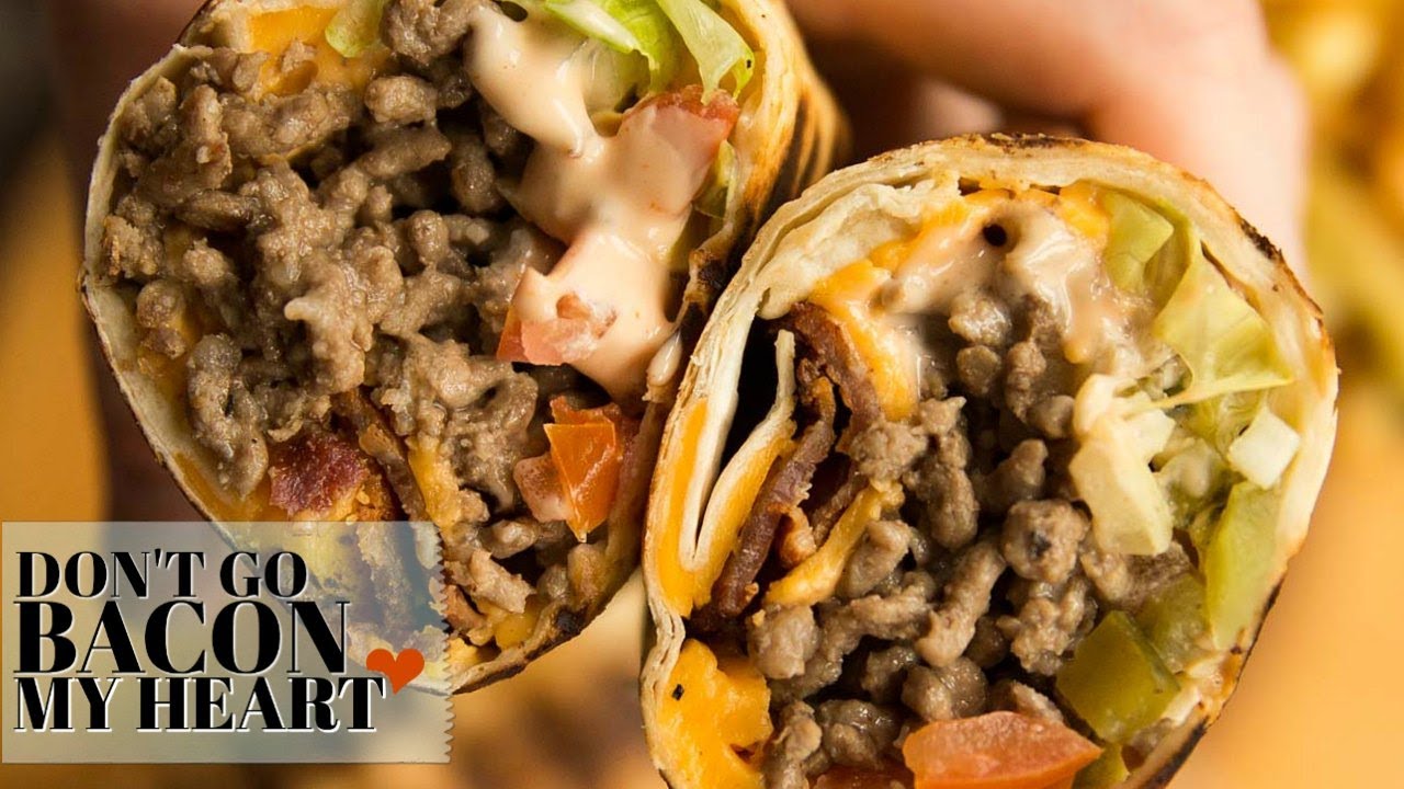 Burrito Style Cheeseburger Wraps