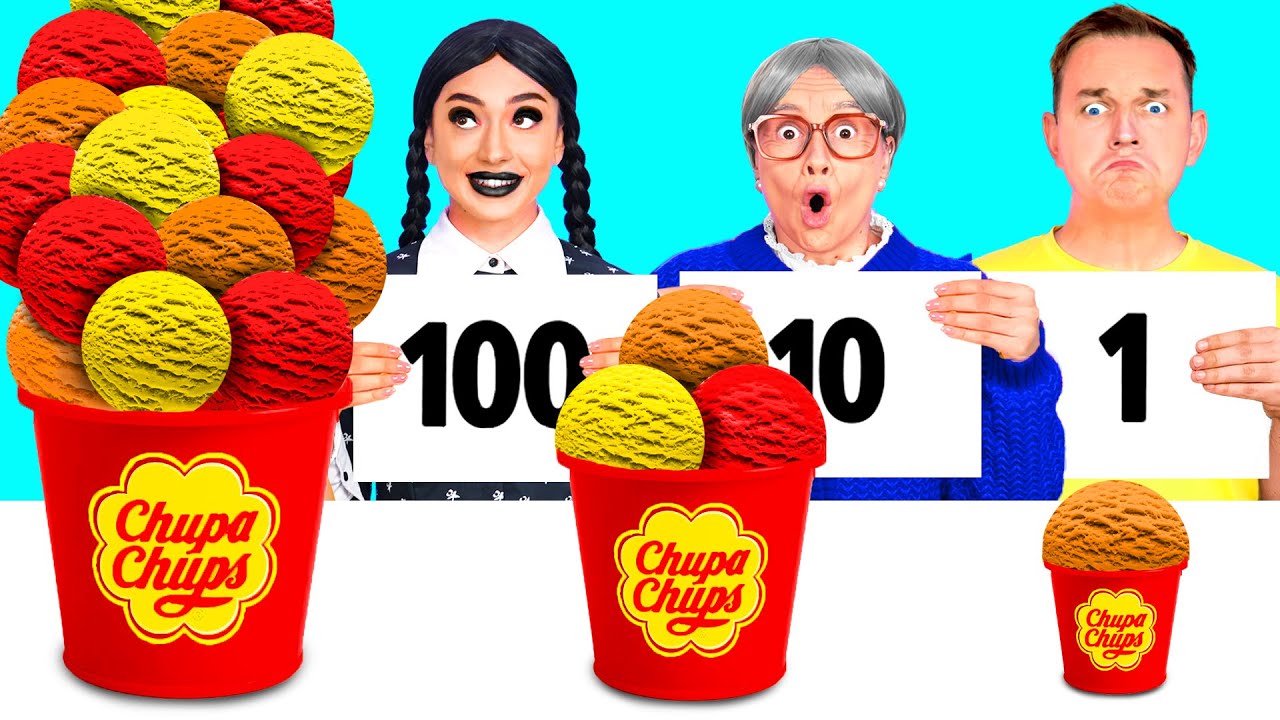 Wyzwanie 100 Warstw Żywności | Nieznane Kuchenne Sztuczki i Przybory od BaRaFun Challenge