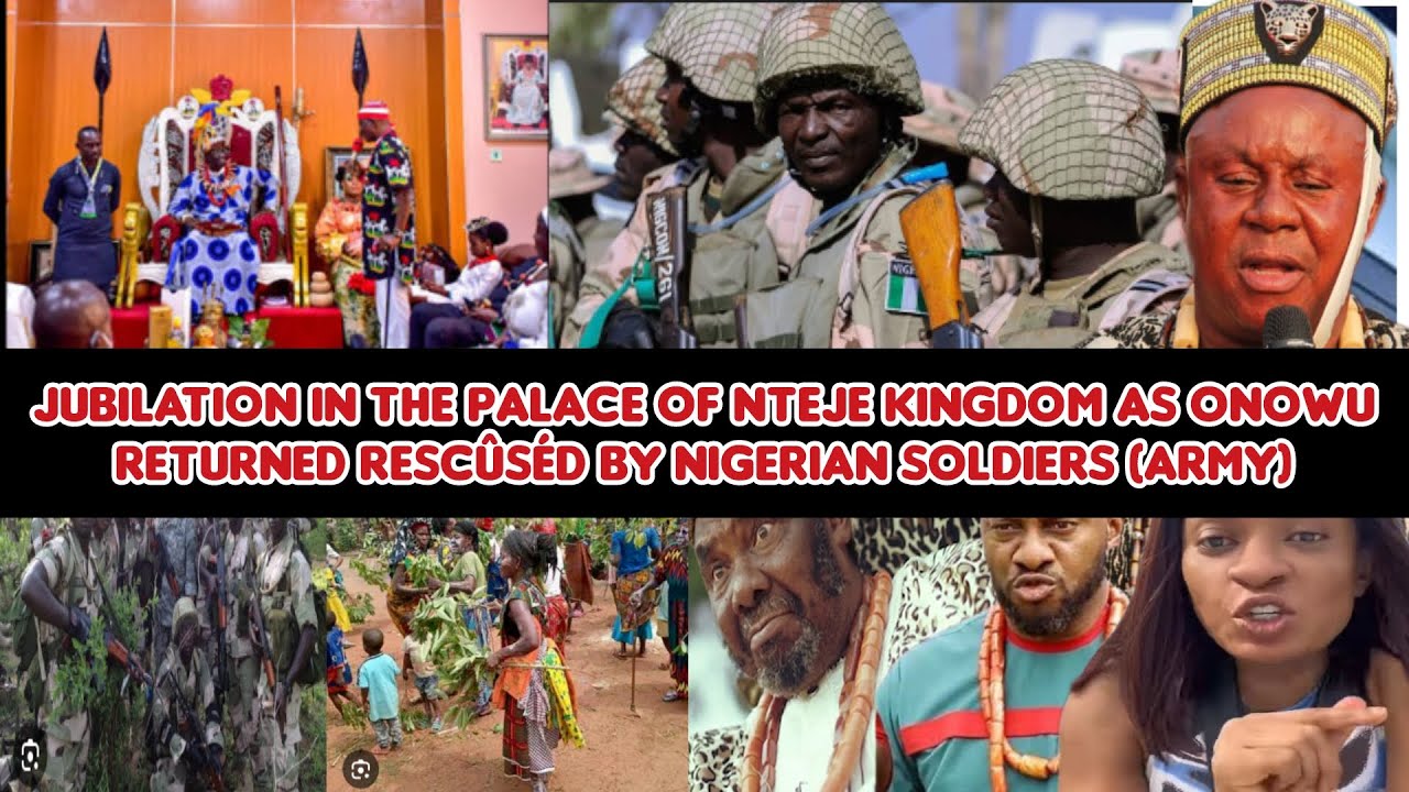 Jubilation in the palace of Nteje kingdom as Onowu returned rescued by Nigerian soldiers (Army)