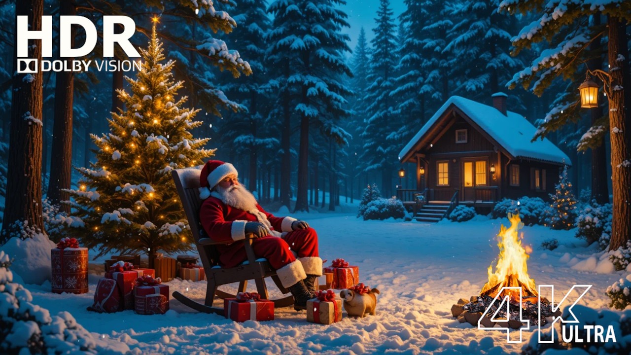 🔴 Santa Claus Cozy Fireplace 🎄 Cozy Fireplace Ambience for Deep Sleep & Peaceful Night