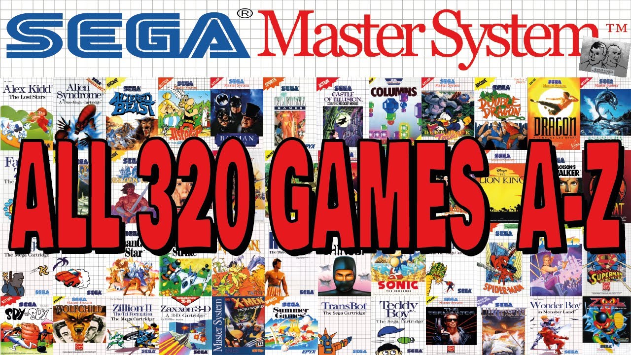 All Master System Games (320 Games) A-Z Compilation  (All Regions)