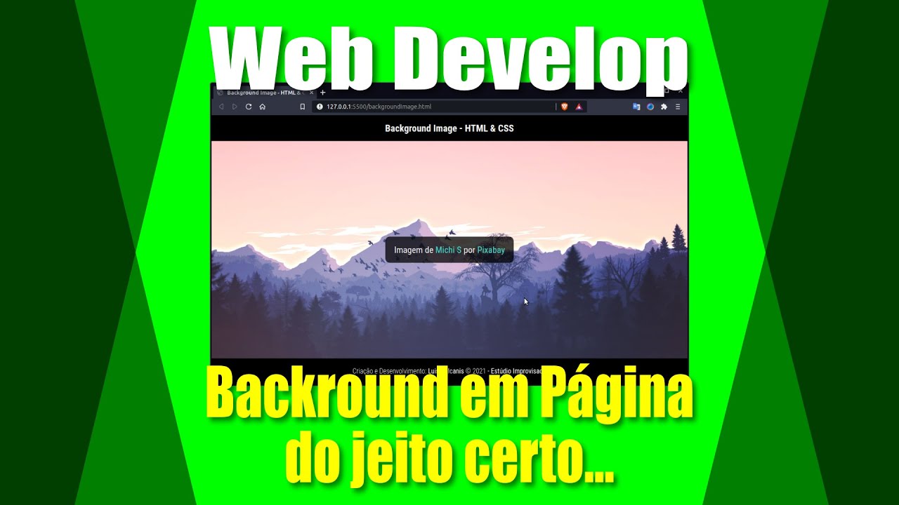 COMO INSERIR IMAGEM DE FUNDO (BACKGROUND) DO JEITO CERTO - HTML & CSS