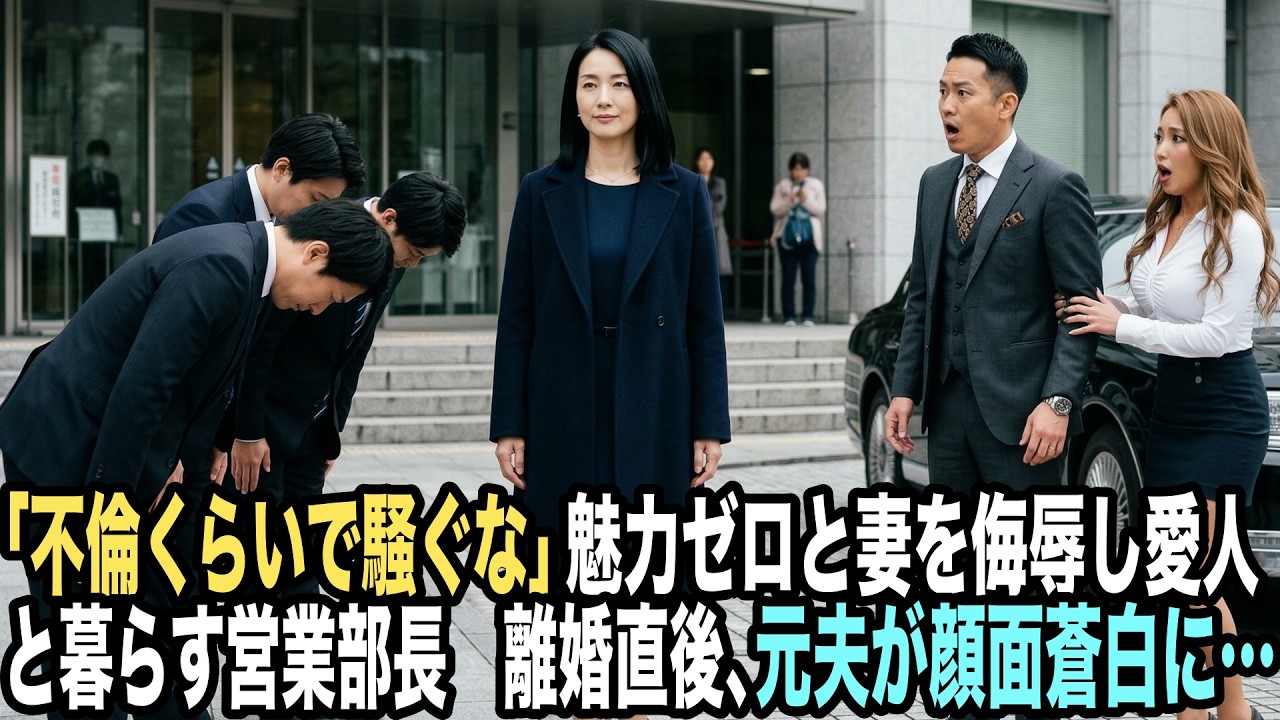 「不倫くらいで騒ぐな、お前が魅力ゼロなのが原因だろ」と侮辱し愛人を選んだ営業部長。離婚届にサインした直後、妻がスマホをタップすると元夫の顔が一瞬で凍りついた…
