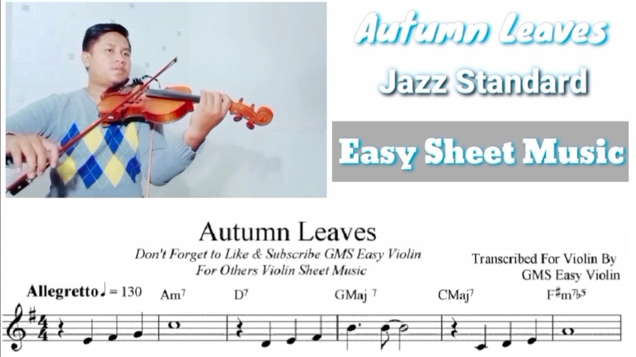[Free Sheet] Autumn Leaves - Jazz Standard [Violin Cover + Sheet Music]