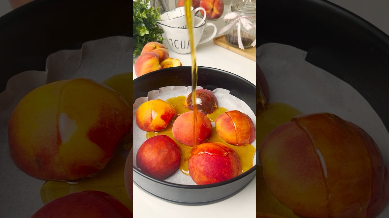 Peach upside down cake
