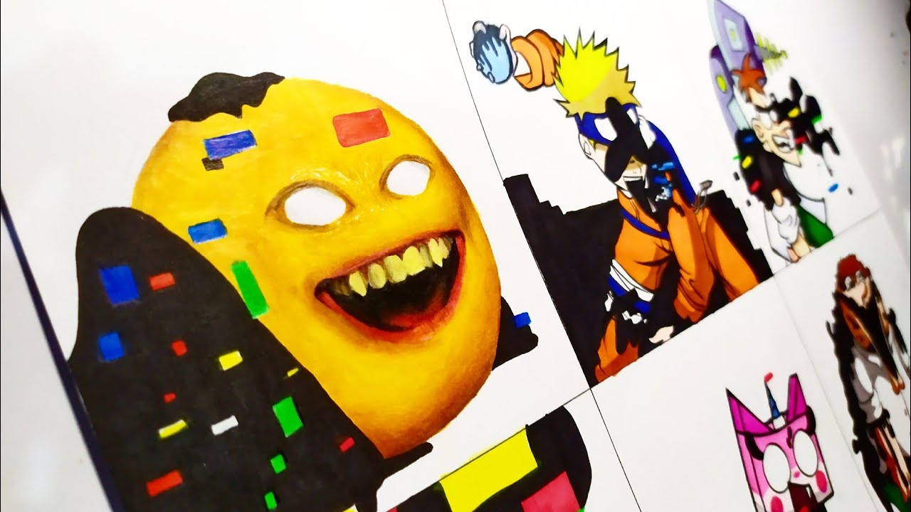 Рисование FRIDAY NIGHT FUNKIN' Pibby Annoying Orange/Naruto/Doof (FNF MOD)