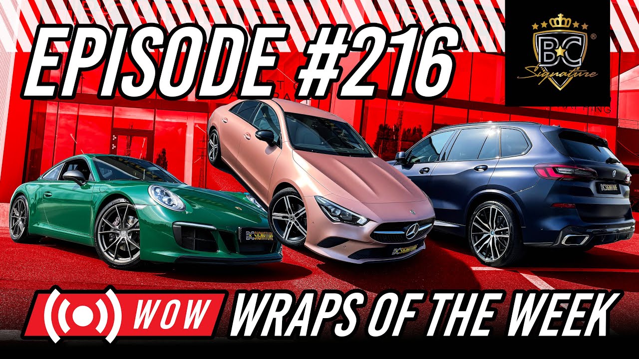 Pine green Porsche 911 T, Matt royal rose Mercedes CLA, XPEL STEALTH BMW X5 en nog veel meer!