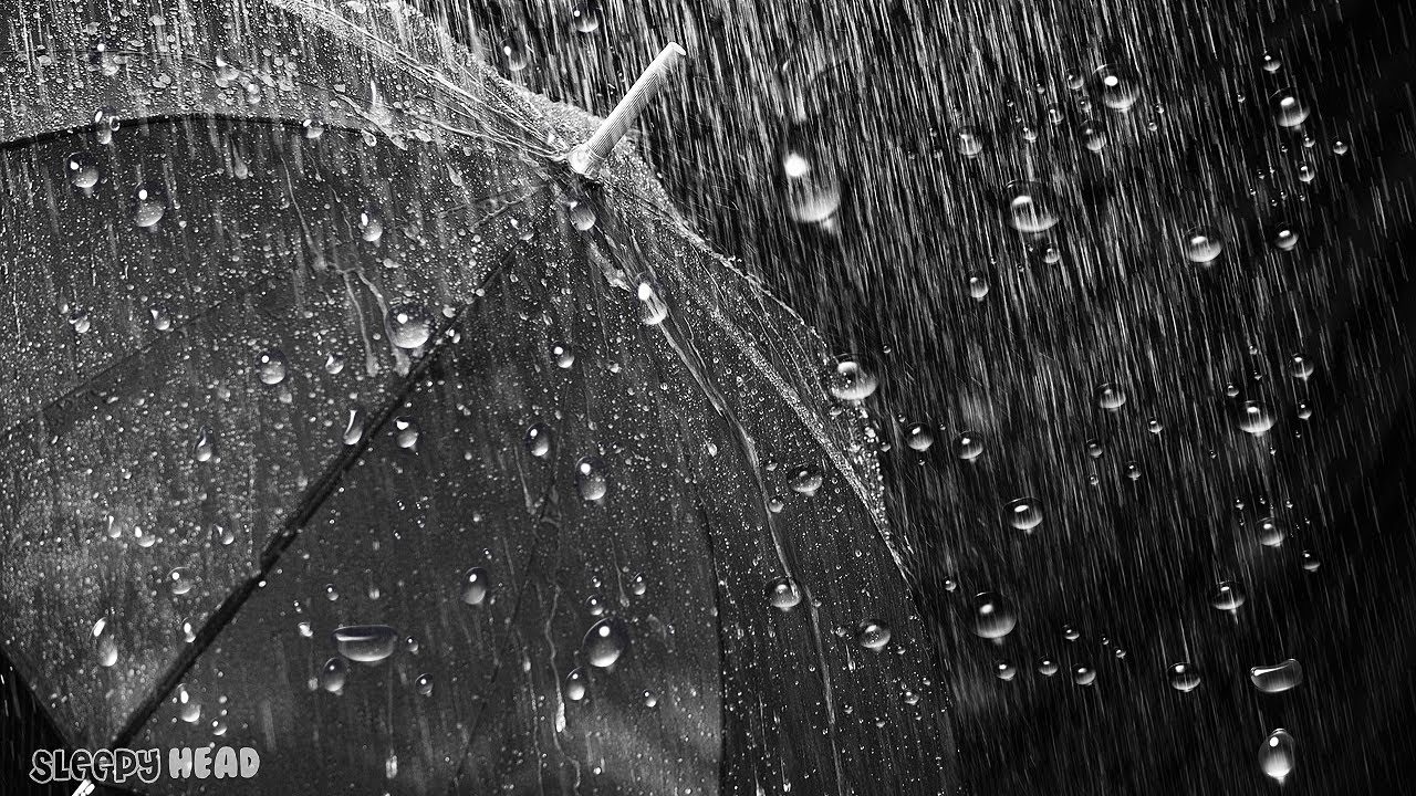 ☔Gentle Rain on Umbrella 💦 Soft Rain Sounds for Sleep and Relaxation, Study, Focus, Meditation