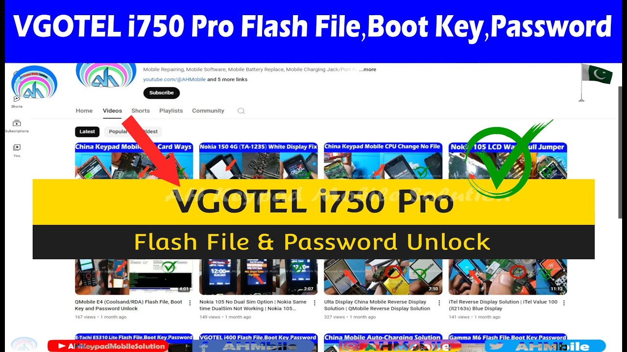 VGOTEL i750 Pro (SPD6531A) Flash File Boot Key and Password Unlock