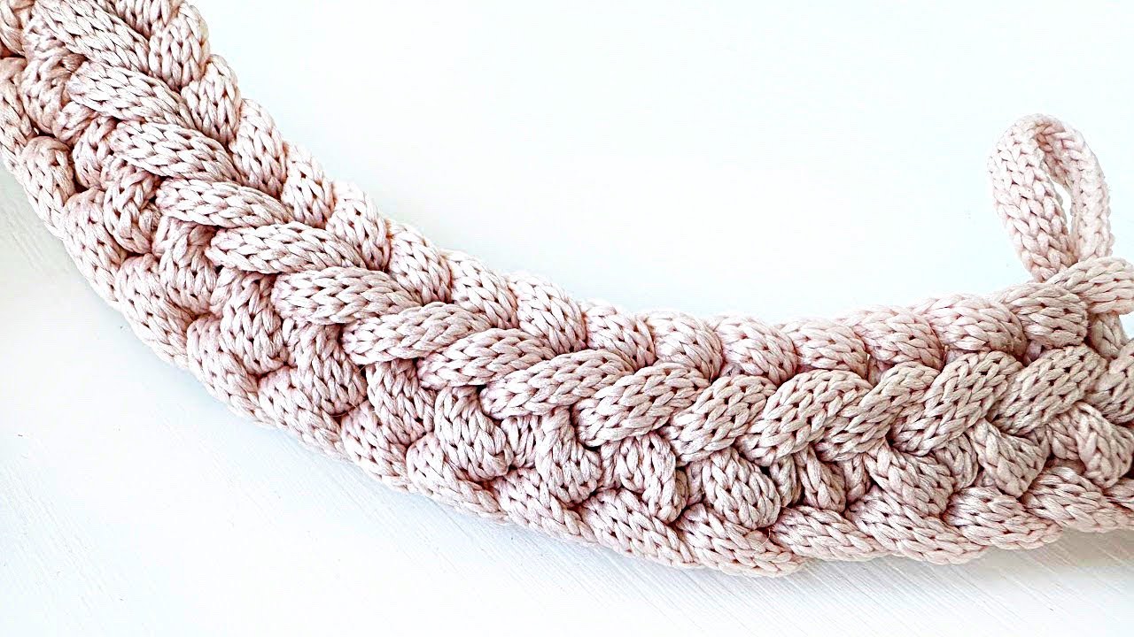 Как связать ручку для сумки крючком? 🤔🤗