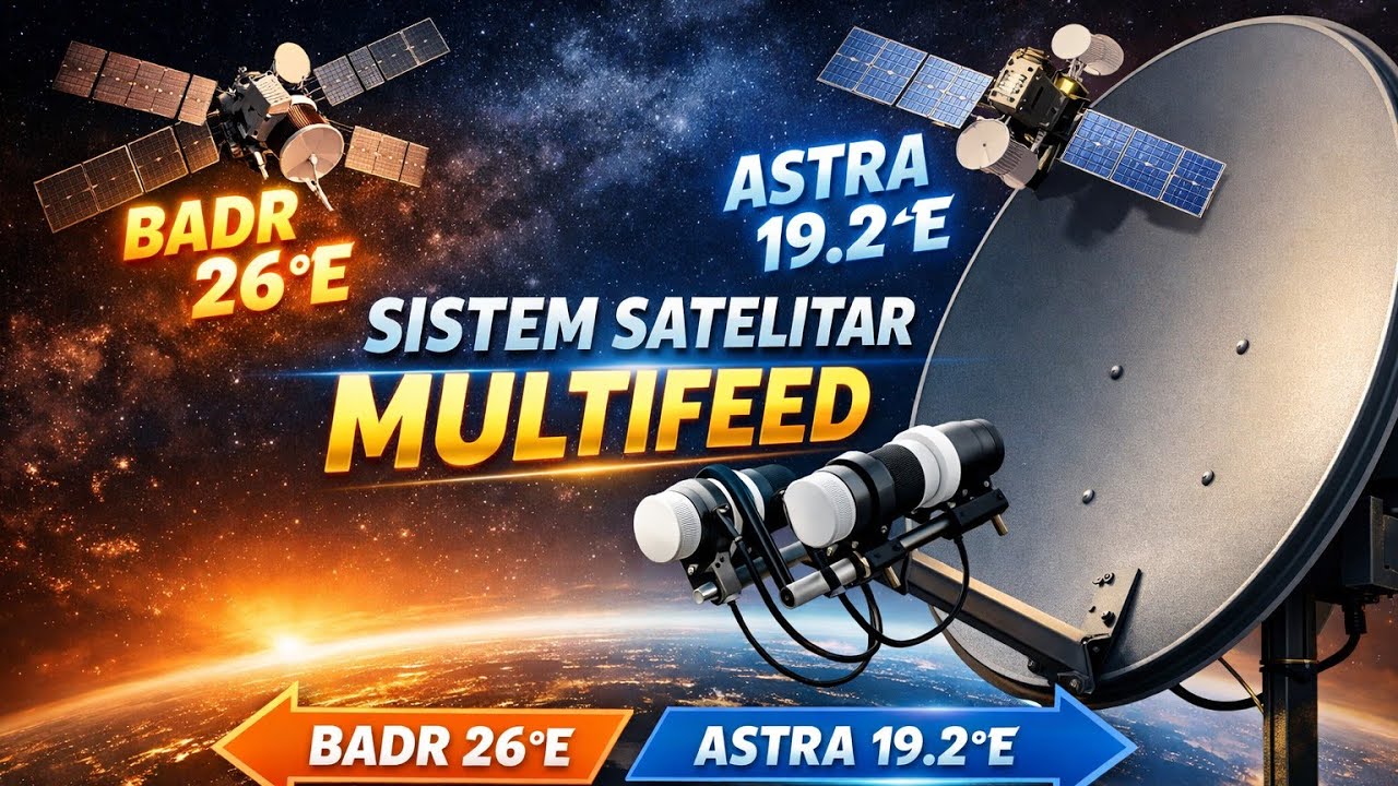 Sistem satelit multifeed pentru începători Badr 26e- Astra 19e