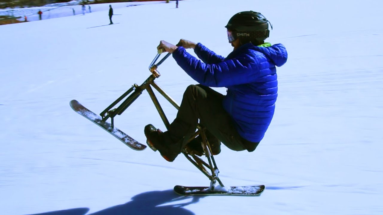 Skiing On A Bike