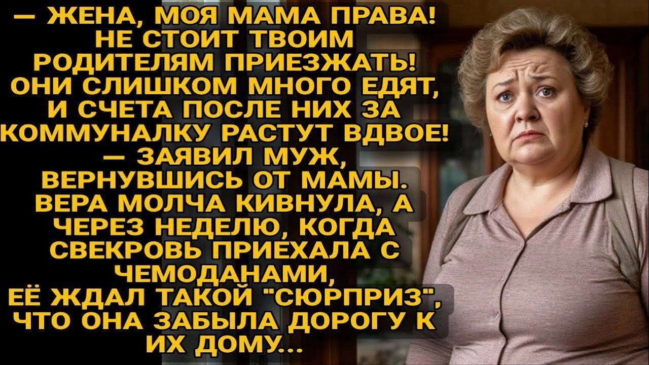 Когда свекровь приехала с баулом, её ждал такой   Сюрприз , что она забыла дорогу к их дому