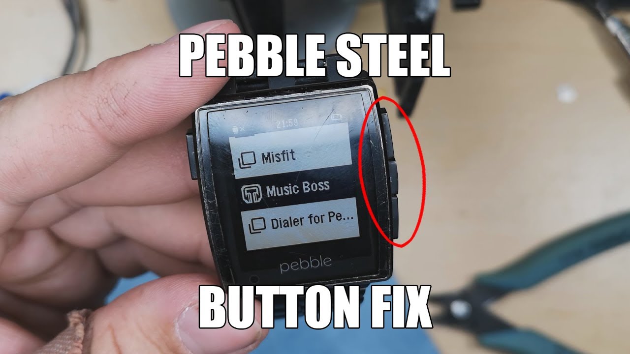 Pebble Steel Non-Responsive Button Repair.