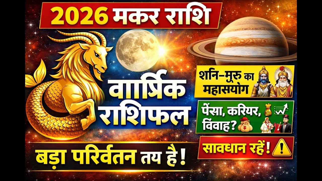 मकर राशि वालों सावधान! 2026 सबका हिसाब करेगा 😳 | चन्द्र राशि वार्षिक राशिफल