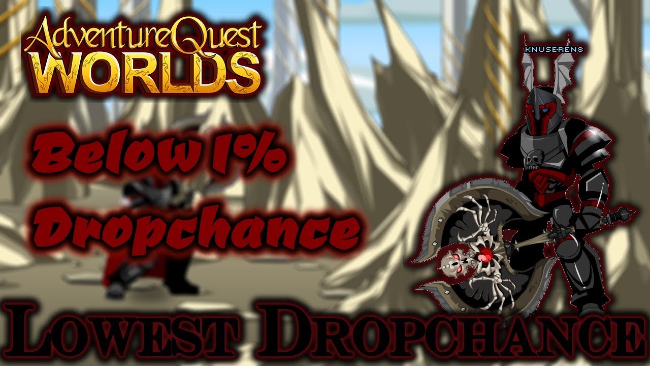 AQW | Lowest % Dropchance Set in the game! (Weapon included) | Less than 1% | Undead Paladin