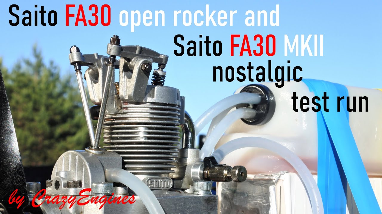 First Saito's FA30 engines nostalgic test run
