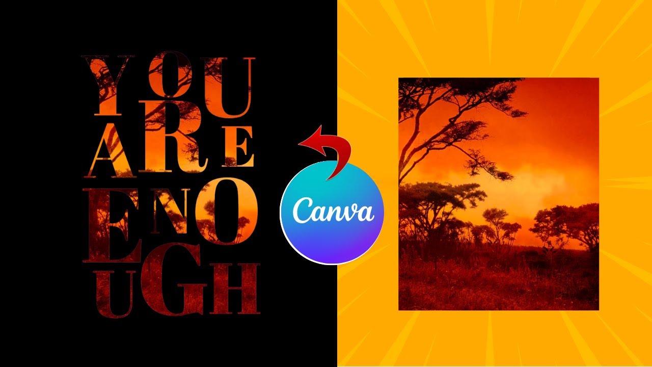 Canva Tutoriel : Comment insérer une image dans un texte sur Canva | Canva Image Édition