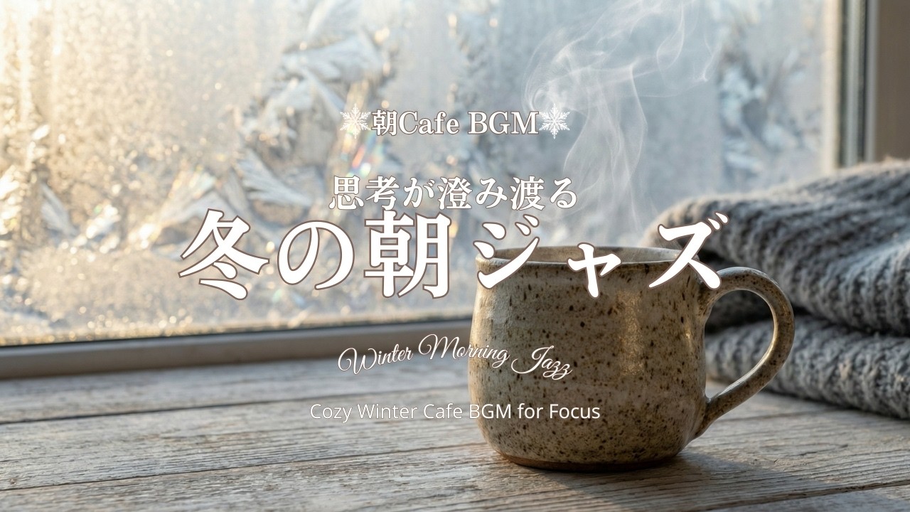 【朝BGM】思考が澄み渡る、冬の朝ジャズ。北欧の静かな部屋で集中する時間｜Nordic Winter Morning Jazz – Focus & Study Music