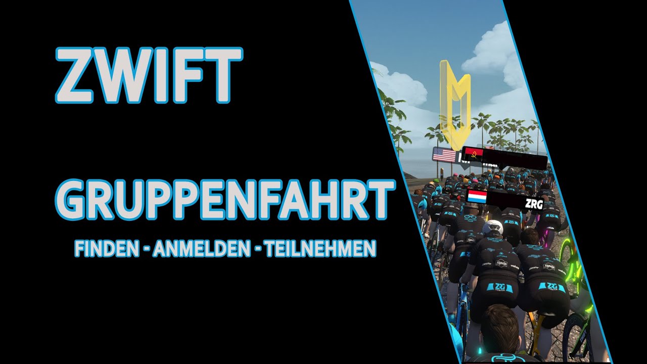 Zwift Gruppenfahrten:  finden - anmelden - teilnehmen