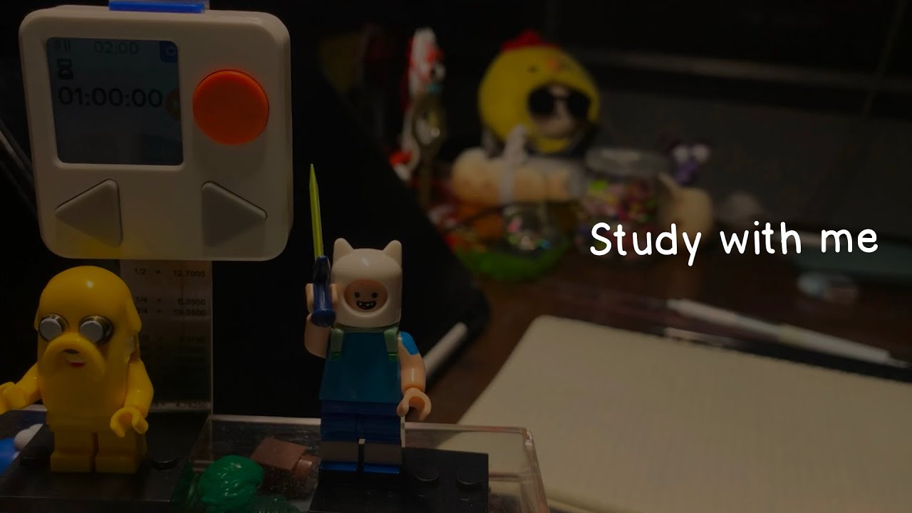 1 HOUR Study with me | white noise (river sounds) | alarm + timer