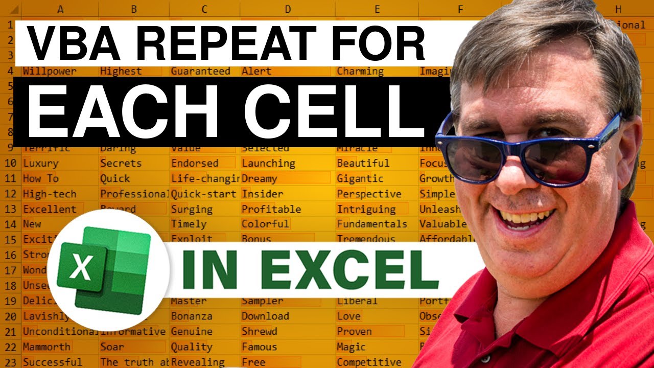 Excel - Repeat Macro for Each Cell in A: Episode 1481