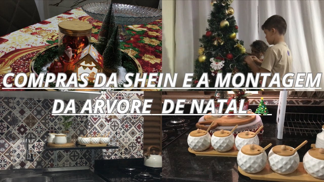 Compras da SHEIN,mostrando o banheiro depois da reforma é a montagem da árvore de natal 🎄