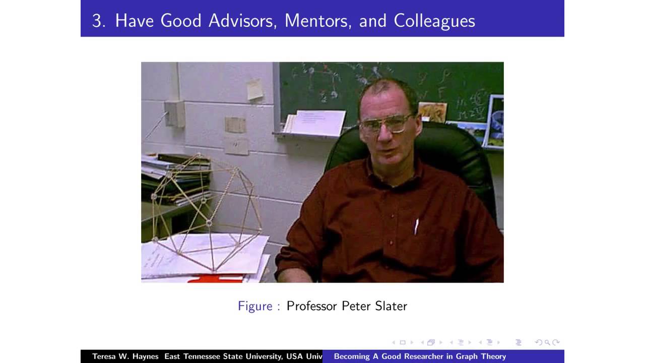 Teresa Haynes   Becoming a Good Researcher in Graph Theory