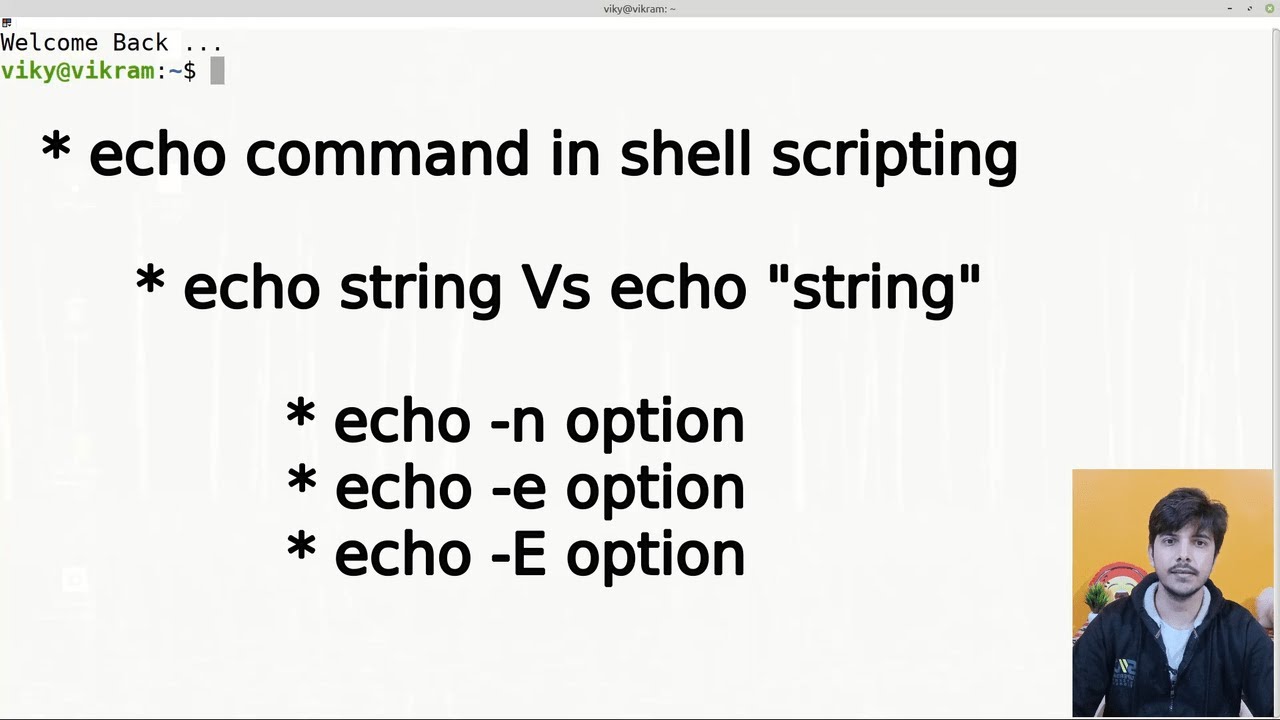 echo command in shell scripting | enable escape sequence in echo | disable trailing newline in echo