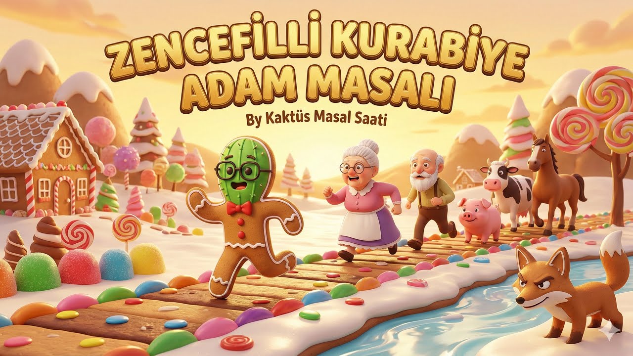 🏃 Zencefilli Kurabiye Adam Masalı - Uzun Versiyon (Kesintisiz) | Türkçe Sesli Kitap
