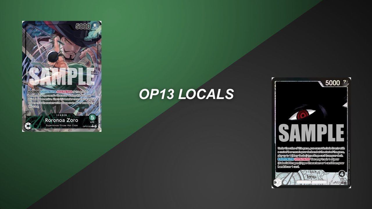 [OP13] OPTCG POV: Green Zoro vs Imu Locals | Round 2 |