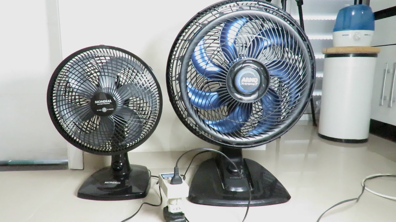 Ventilador Arno VE70 X-TREME 7 Pás vs Mondial 30cm 60W - VSP-30-B - Teste Consumo