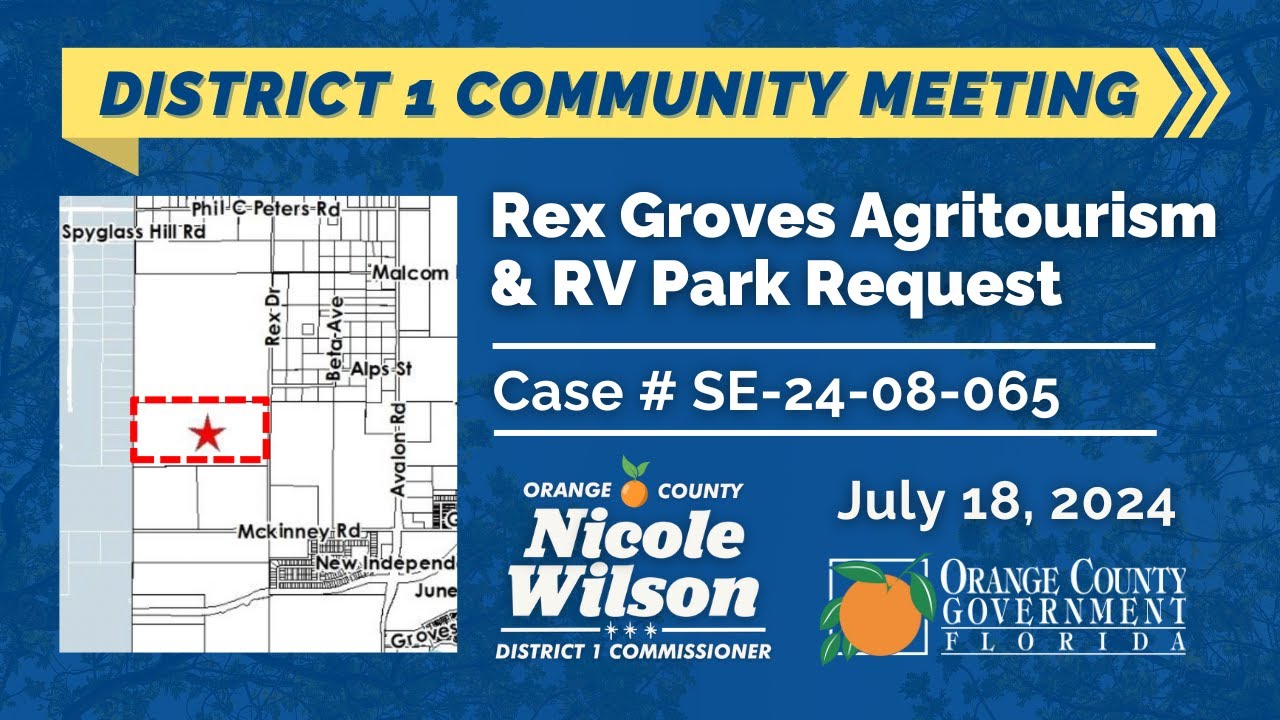 Community Meeting: Rex Groves Agritourism/RV Park Proposal