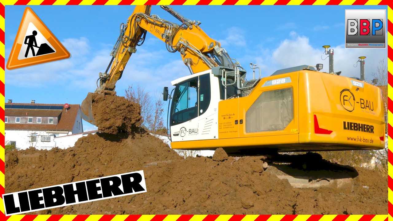 Liebherr R 928 VA & MAN Truck - 'AltstadtQuartier' Winnenden, 2025. Teil 8