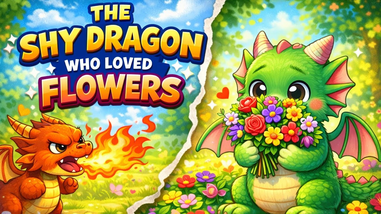The Shy Dragon Who Loved Flowers 