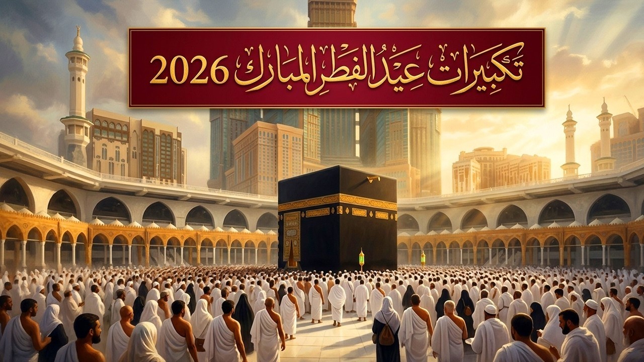 تكبيرات عيد الفطر المبارك 2026 بصوت جميل 🌷💛 لنجعلها تملأ الدنيا الله أكبر الله أكبر ولله الحمد