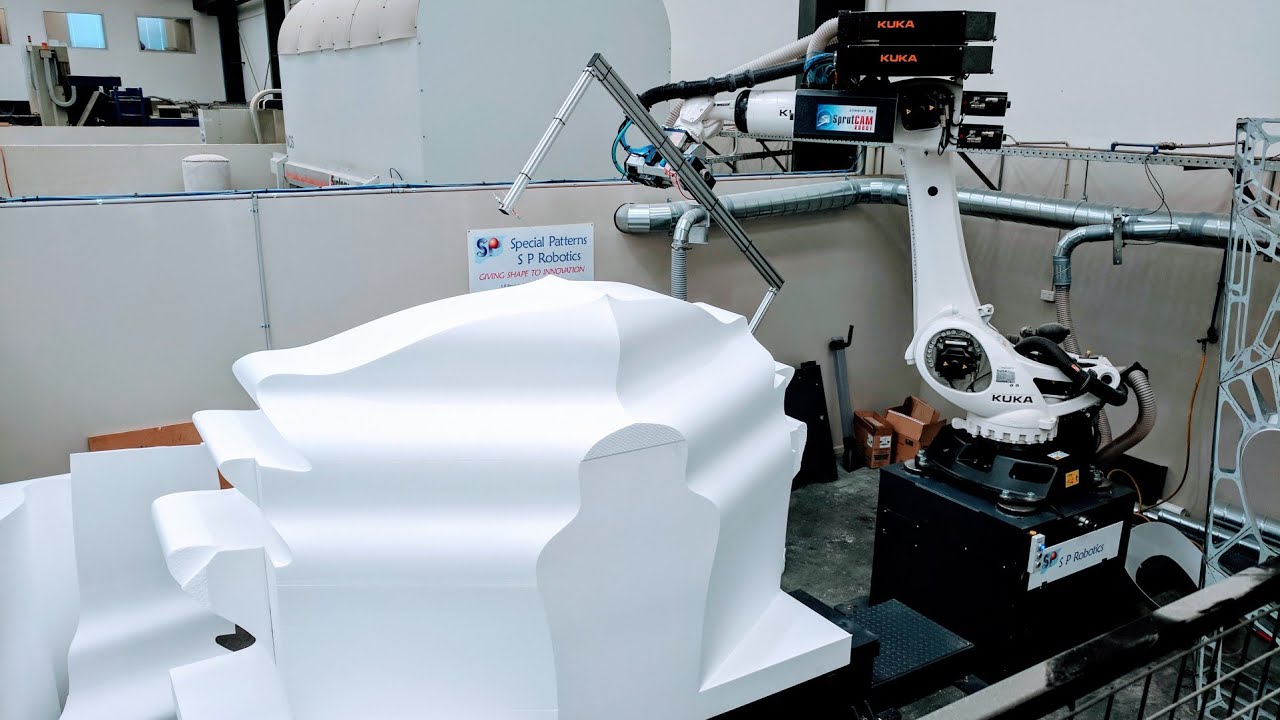 Robotic hot wire cutting a huge part!!