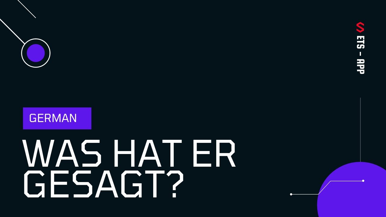 Learn German Dialogs in Tamil | Was hat er gesagt? ecc